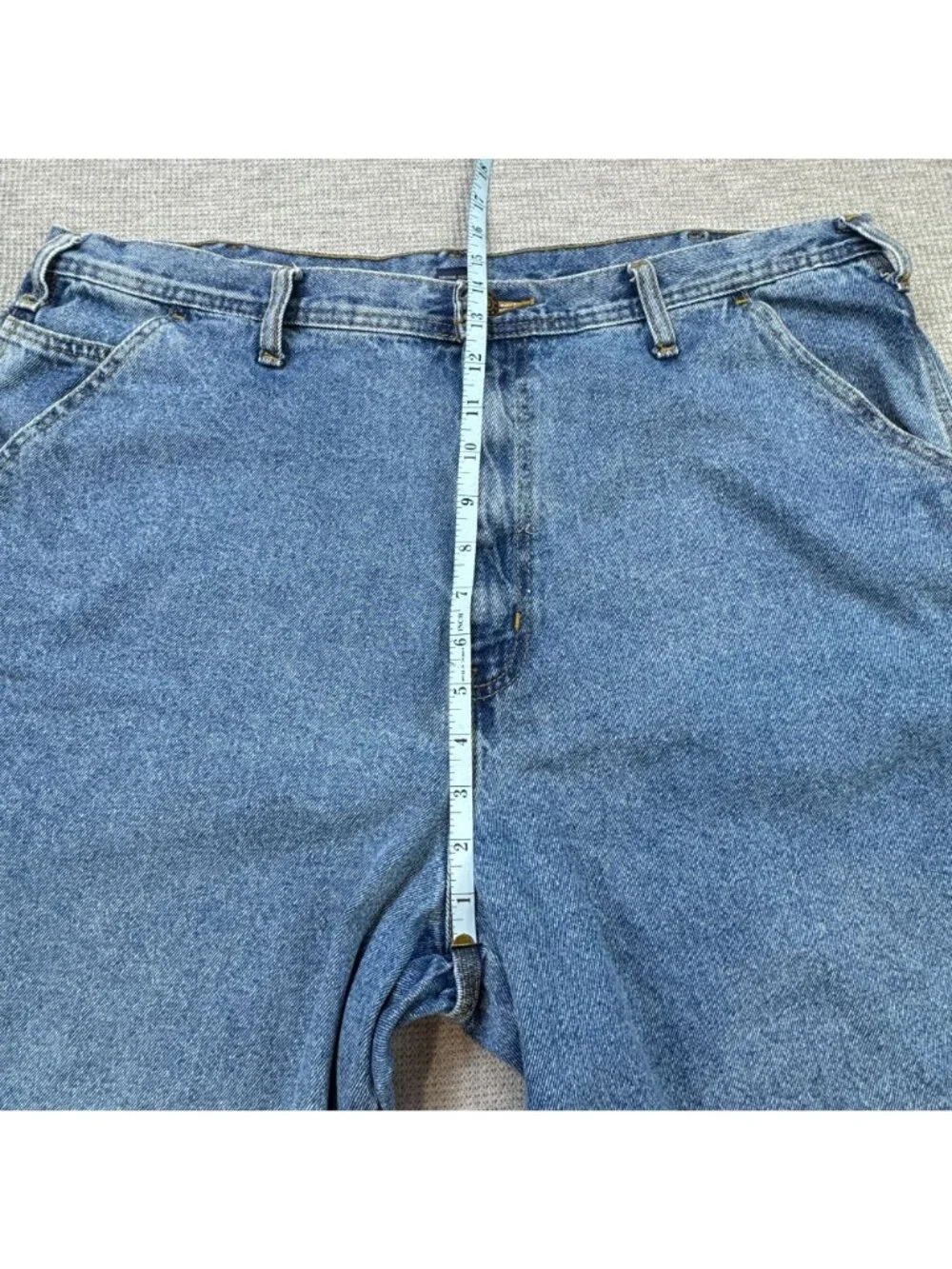 Denim Carpenter Shorts Mens Size 40 Blue Casual Workwear 100% Cotton Pockets